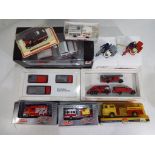 Wiking, Schuco & others - 10 die cast Fire engines in original boxes,