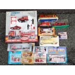 Schuco,Solido & others - 14 die cast Fire vehicles in original boxes / blister packs,