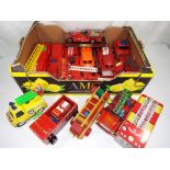 Fire Engines - In excess of twenty fire vehicles, mainly plastic,
