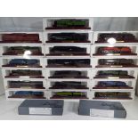 Model Railways - Nineteen Atlas Editions scale model static trains contained in original packaging
