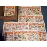 Comics - approximately 100 editions of The Wizard comic and Adventure comic from the 1940s.