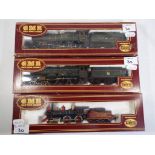Model Railways - three boxed OO gauge GMR / Airfix steam locomotives comprising two Castle Class