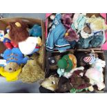 Bears - Three boxes containing a quantity of bears to include Ty beanies,