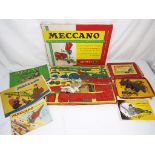 Meccano - A Meccano construction set # 4 with gears outfit B, and related ephemera to include # 4,
