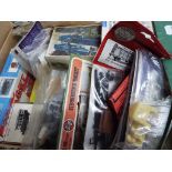 A good mixed lot to include 4 mm white metal model vehicle kits, scenics kits, Wills, Ratio,