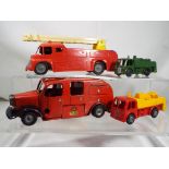 Triang and Minic - Four unboxed fire engines,