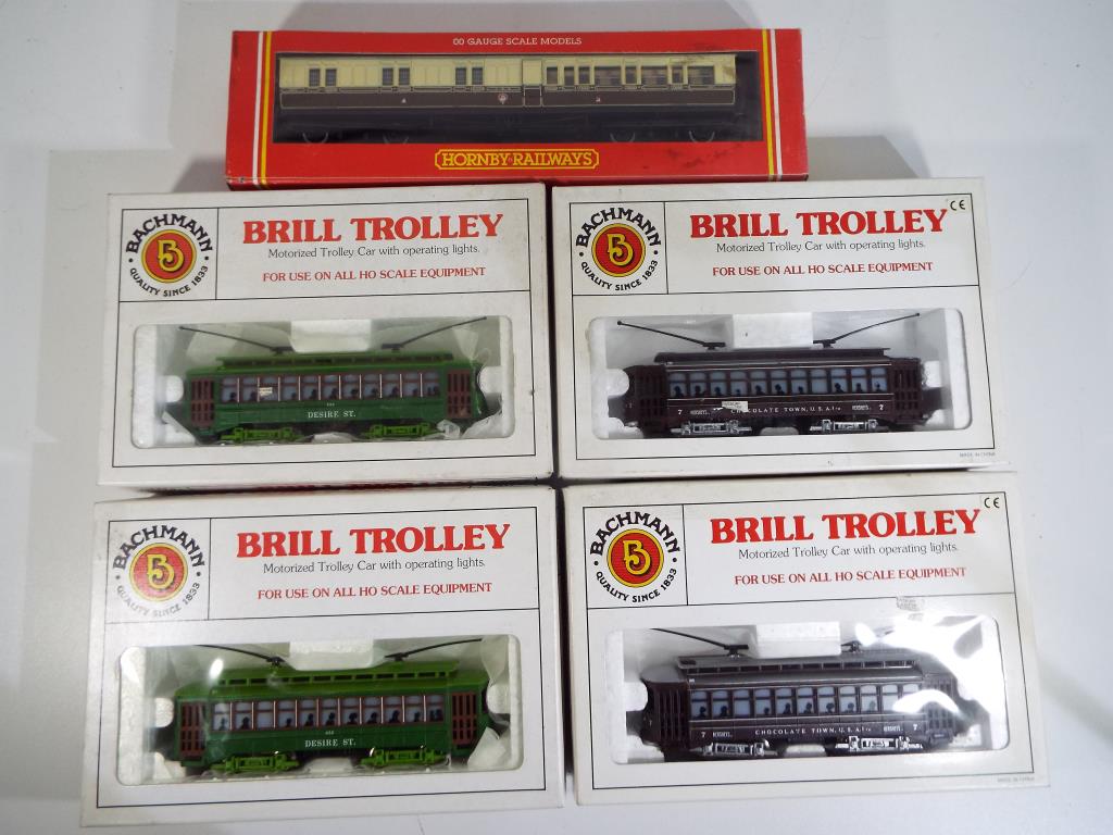 Model Railways - five boxed Bachmann and Hornby pieces in HO and OO gauge comprising four Bachmann
