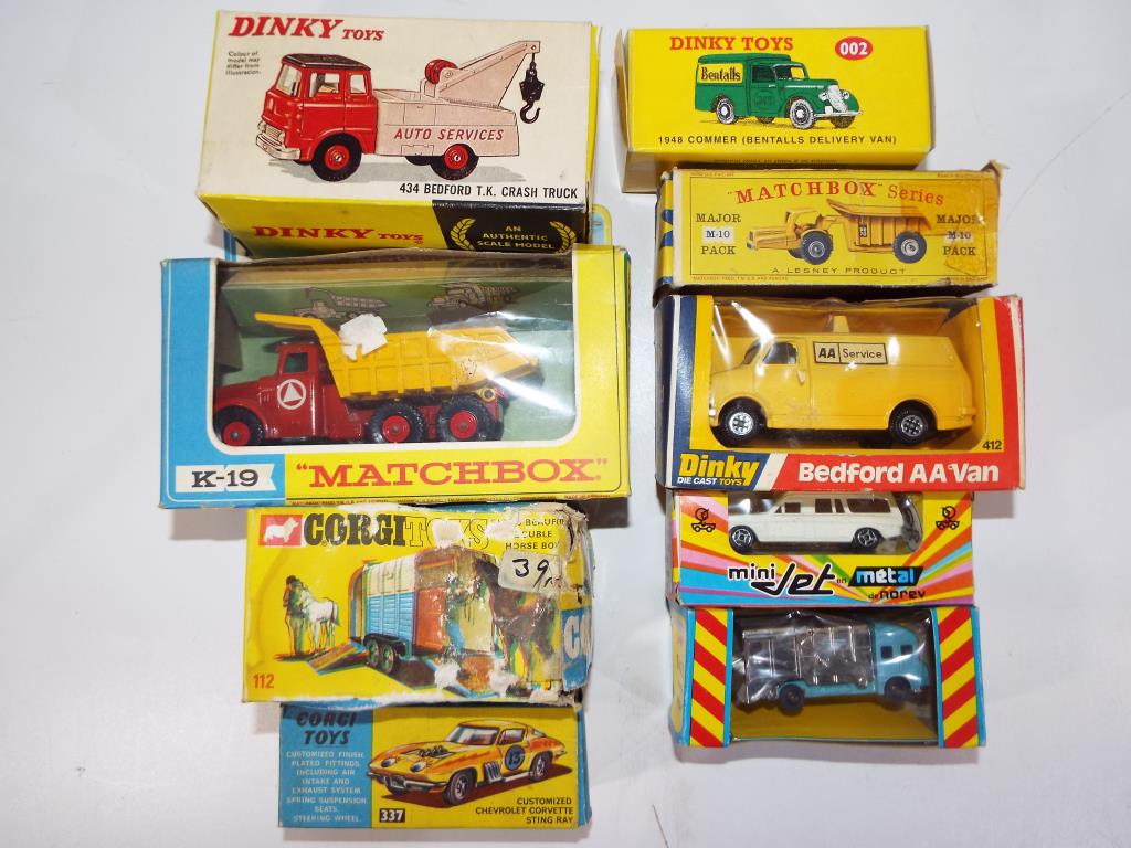 Dinky, Corgi, Matchbox and others - nine diecast vehicles in original boxes comprising Dinky 434,