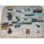 Diorama - a scratch built military diorama depicting soldiers in battle,