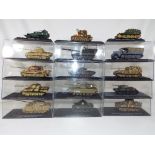 De Agostina - fifteen diecast military vehicles, predominantly in original plastic cases, models nm,