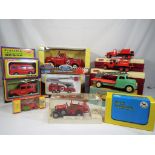 Fire Engines - Ten diecast fire vehicles in original boxes,