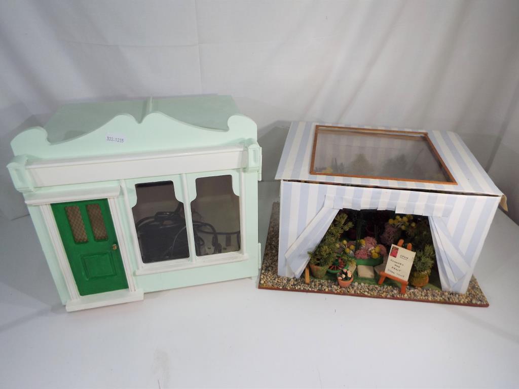 A wooden model shop with illumination and a flower and vegetable store (2)