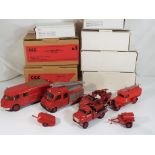 C.C.C. and Mini Vehicules - seven white metal kit built fire vehicles in e to nm condition (6).