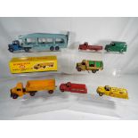 Dinky Toys - seven early diecast models, Bedford Articulated Lorry,