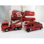 Dinky - Six diecast fire vehicles converted from existing manufacturers,