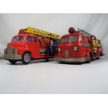 Fire Engines - A Linemar Toys rare battery operated fire engine in excellent condition but missing