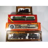 Model Railways - four OO gauge steam locomotive in original boxes by Hornby and Main Line (Main