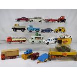 Dinky, Matchbox, Corgi - eighteen predominantly unboxed diecast vehicles in nm to m condition.