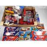 Diecast - a quantity of predominantly unboxed diecast model motor vehicles to include buses,