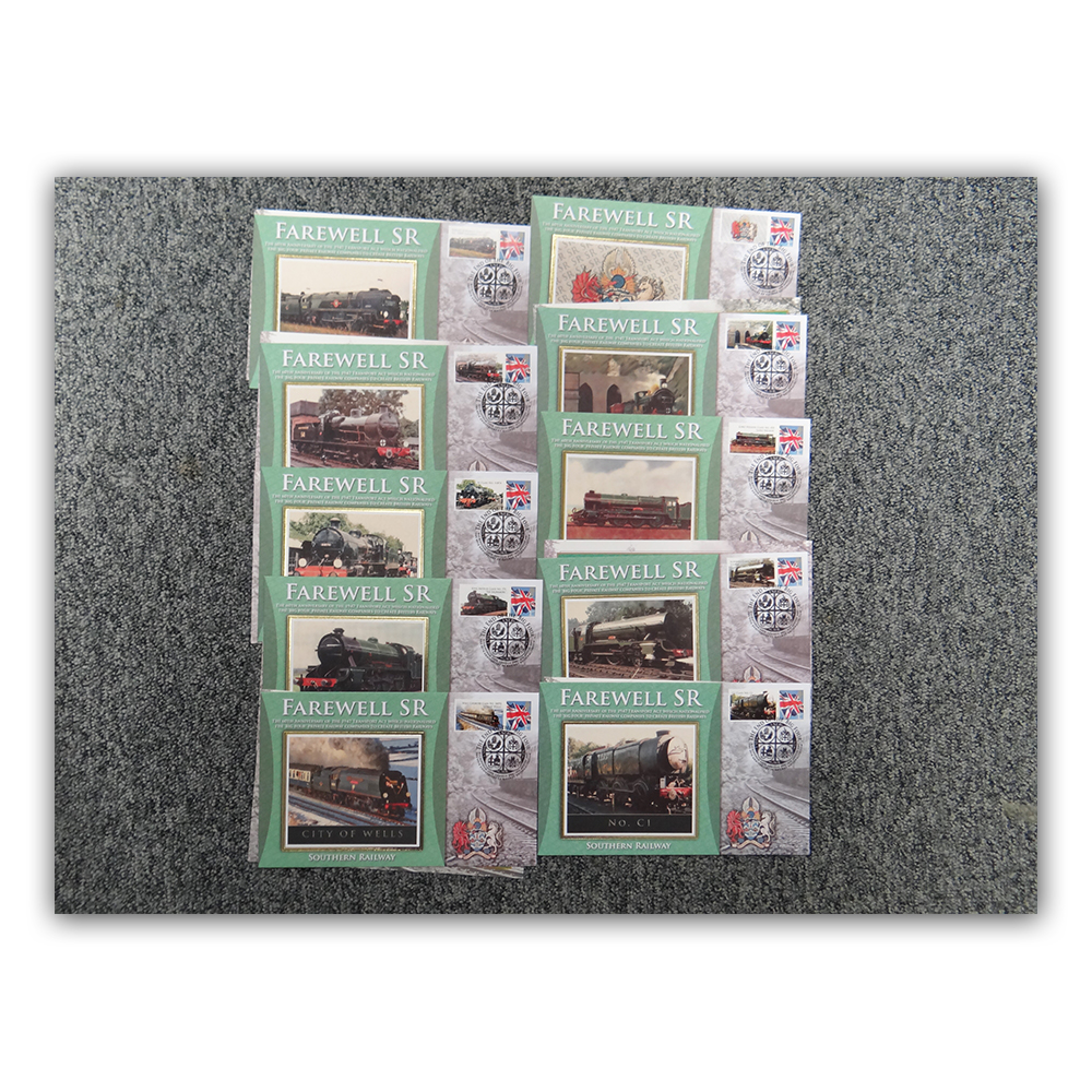 Collection of 10 Benham Big Four Railway covers