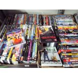 Three large boxes of DVD's, Wii games,