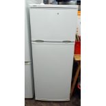 A Bosch fridge freezer with smaller freezer compartment on top