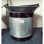 A large bucket with bevelled lip