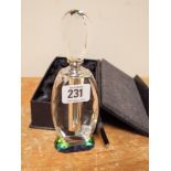 A new glass perfume bottle in presentation case