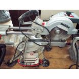 A Metabo table top mitre saw