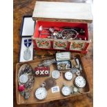 Various pocket watches, wrist watch,