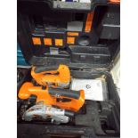 Worx Jigsaw cordless saw no batteries or chargers in a heavy duty carrying case with wheels