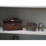 A large quantity of assorted ornamental china, Rosewood tea caddy,