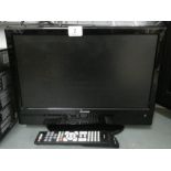 A Luxor 15" digital LCD television with Freeview etc and integrated DVD box