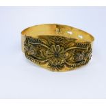 A Victorian 15ct yellow gold bracelet with filigree panel gross weight 17.