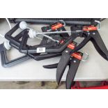 Four new carpenters 150mm quick action clamps