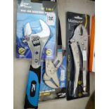 A new 10" wide jaw adjustable wrench,