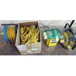 A 110 volt transformer and various 110 volt extension leads