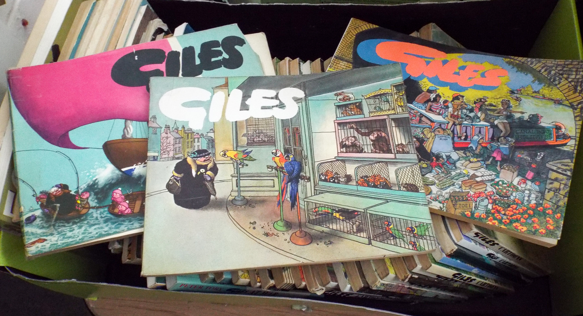 A large quantity of Giles books