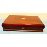 Late Victorian canteen of cutlery by Verdon Barnes Sheffield in mahogany case