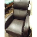 An Easy Chair in chocolate brown leather