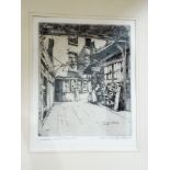 An etching of Leinster Market,