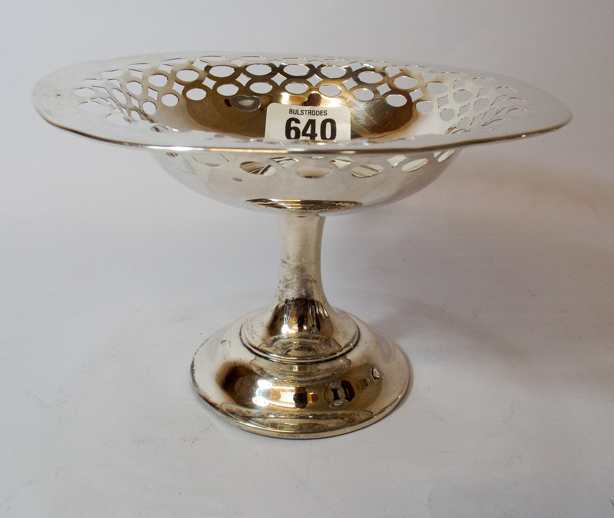 A silver bon bon dish, on pedestal foot, - Image 2 of 2