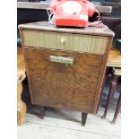 Walnut bedside cabinet fitted drawer