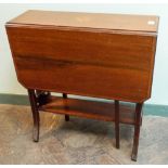 A Edwardian shell inlaid mahogany Sutherland table,