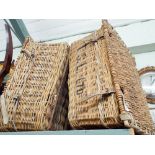 Two large wicker laundry baskets