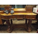 A Victorian mahogany Duchess dressing table with small drawers and glove box back 48" wide