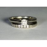 Platinum engagement ring set with a brilliant cut solitaire diamond of 0.26cts, sized at J 1/2.