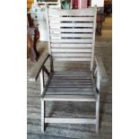 Four hardwood garden folding chairs