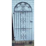 Heavy wrought iron garden gate with fittings 2'9 wide,