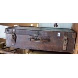 An old leather suitcase